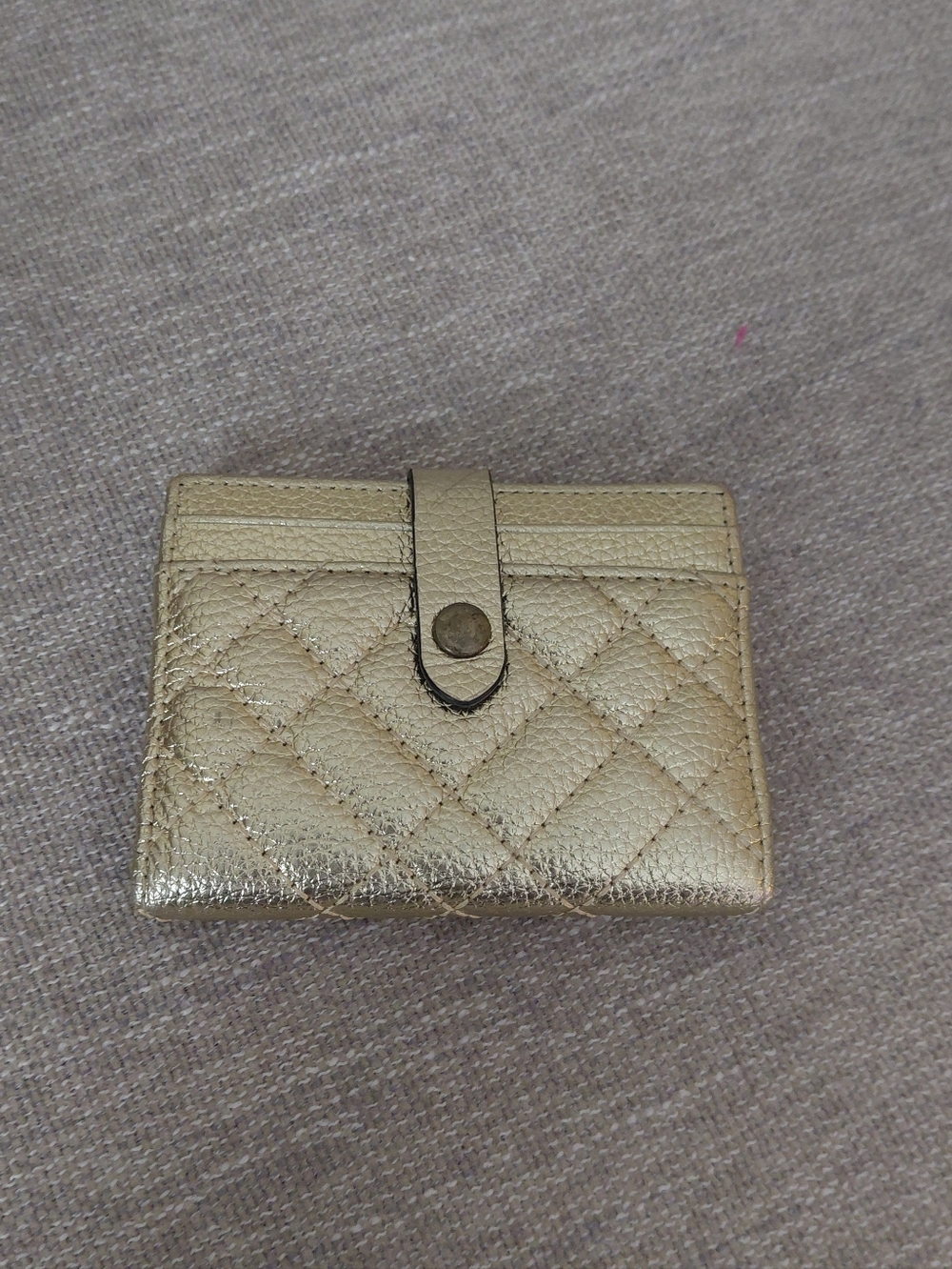 Kurt Geiger Metallic Gold Card Case